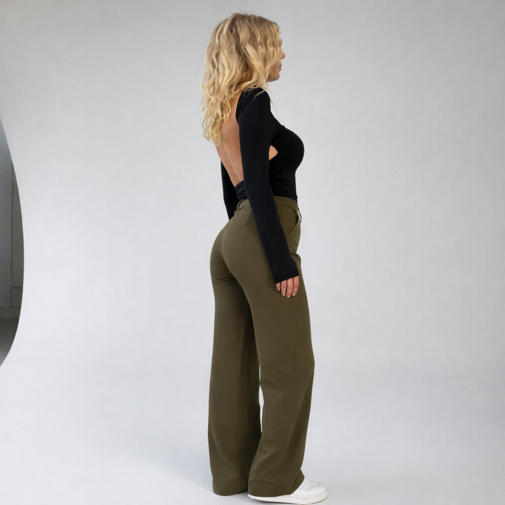 High-Waist Pantalon Met Rechte Pijpen