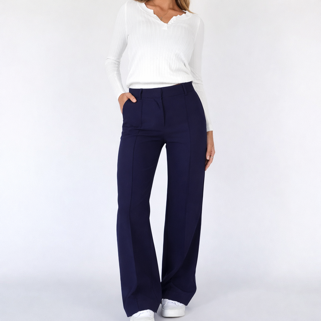 High-Waist Pantalon Met Rechte Pijpen