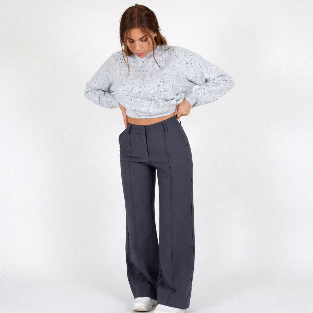 High-Waist Pantalon Met Rechte Pijpen